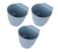 Asixxsix Fioriere sospese per piante da interno ed esterno,3 pezzi con fori di drenaggio,vasi sospesi di grandi dimensioni,cesti sospesi,vasi da fiori con gancio per giardino e casa (BLUE)