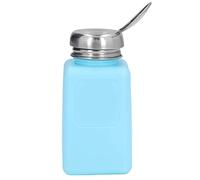 Asixxsix Flacone Erogatore di Solvente Sicuro ESD da 200 Ml con Coperchio a Pressione in Acciaio Inossidabile per Acetone, Olio, IPA per Uso di Laboratorio (BLUE)