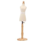 Asixxsix Forma del Vestito Femminile, 17,9-23,2 Modello di Abito Femminile Regolabile in Altezza Torso Display Manichino Corpo con Base Rotonda in Legno per Esposizione di Abbigliamento