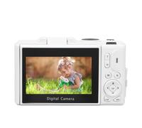 Asixxsix Fotocamera digitale 4K, fotocamera da viaggio con autofocus HD da 64 MP, zoom digitale 18x, schermo orientabile da 3 pollici, Wi-Fi, time lapse, ideale per principianti (WHITE)