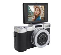 Asixxsix Fotocamera Digitale 4K, Punta Autofocus da 64 MP e Scattare Fotocamera Vlogging con Schermo di Ribaltamento da 2,8 Pollici e 16 Filtri, per il Monitoraggio di Viaggio (BLACK)