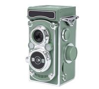 Asixxsix Fotocamera digitale vintage, compatta, portatile e di piccole dimensioni, con autofocus e joystick manuale, stile TLR retrò, video 2.7K e 24 MP per principianti (GREEN)