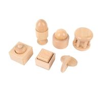 Asixxsix Giocattoli per Bambini in Legno, Set di Sonagli in Legno Montessori con Campanelli per Bambini, Regali Educativi per lo Sviluppo Sensoriale per Bambine