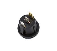 Asixxsix Interruttore a Levetta Rotondo Blu LED ON/OFF SPST per Auto 12V | Indicatore LED impermeabile, fessura antirotazione del buco della serratura, adatto per foro da 19 mm, per accessori