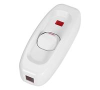 Asixxsix Interruttore ON/OFF in per Cavo Lampada da Tavolo con Indicatore Luminoso a LED, Ottimo per Camera da Letto, 1 Interruttore (WHITE)