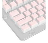Asixxsix KeyCaps di Budino, 129 Tasti Carini Keycap PBT 2 Tastie di Tastie Trasparenti Iniezione a Colori Profilo OEM per 61 62 64 68 84 87 104 108 Tastiera Meccanica da Gioco (Roseo)
