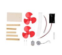 Asixxsix Kit Generatore Eolico, Giocattolo STEM Educativo in Materiale di Legno Sicuro e Non Tossico per Bambini, Modello di Energia Eolica Fai-da-te con Assemblaggio Pratico per lo Sviluppo di
