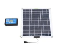 Asixxsix Kit pannello solare da 200 W, pannello solare in silicio monocristallino con controller blu, caricatore OBD, cavo 10 in 1 e morsetto per batteria, per camperr e auto.