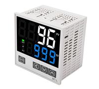 Asixxsix Kit regolatore di temperatura PID, termostato universale con display digitale ad alta tensione 100-240 V AC, supporta termocoppia K, J, E, N, per relè a stato solido SSR (96 x 96 mm)
