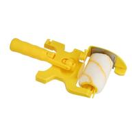 Asixxsix Kit Rullo per Pittura a 4 Pezzi, Manico Universale, Installazione Semplice, Materiale Plasticlo Resistente, Comodo Design a Quatro Ruote, Verniciatura Ordinata, Rifilatura