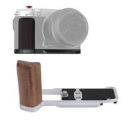 Asixxsix L Punta a Forma, Impugnatura in Lega di Alluminio Ergonomico per la Fotocamera X M5 con Piastra di Rilascio Rapido per ARCA, Fotocamera in Silicone Leggera L Manico (SILVER)