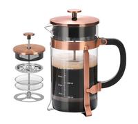 Asixxsix Macchina per il caffè stampa francese, Filtro a doppio strato 1000ml Pressa per il caffè in vetro di borosilicato, facile da pulire, Teapot per Home Office Viaggi e Camping