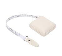 Asixxsix Metro a Nastro per Cucito, Nastro di Misurazione per il Corpo d a 59 Pollici / 150 Cm, Righello Retrattile su Due Lati Strumento di Misurazione Tascabile Morbido e (Quadrato con orlo - Beige)