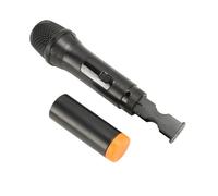 Asixxsix Microfonico Wireless con Portate di 65,6 Piedi, Microfono Dinamico Doppio Cordless Uhf in Metallo con Risovitore Ricaricabile, Karaoke, Amplificatore Vocale, PA per Canto