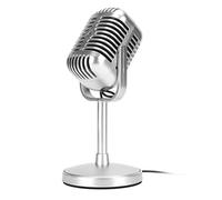 Asixxsix MICROFONO Dinamico Classico Stile Vintage VOCALE MICROFONO Retrò Con Custodia per IL Trasporto Interruttore ON/OFF FILTRO SUONO SUONO NITIDO SUPPORTO UNIVERSALE CompatiBile