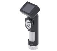 Asixxsix Microscopio Digitale Portatile, Microscopio Portatile con Ingrandimento 10MP 1080P 50X-500X, Tascabile Ricaricabile con Schermo da 2 Pollici 8 Luci LED per Bambini e Adulti Che Insegnano