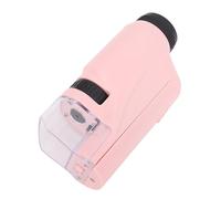 Asixxsix Microscopio per bambini, luce LED regolabile, microscopio leggero per bambini, supporta ingrandimenti da 60x a 120x, microscopio portatile per bambini