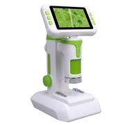 Asixxsix Microscopio per Bambini, Microscopi Digitali Tascabili 1080P HD 1600X con Schermo d a 4 Pollici e Luce LED, Microscopio Portatile Ricaricabile, Giocattolo Scientifico Educativo (GREEN)