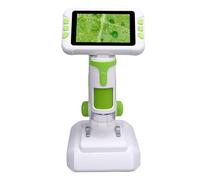 Asixxsix Microscopio per Bambini, Miniscopio Portatile Digitale HD 1600X con Luce LED Schermo da 4 Pollici, Microscopio Tascabile Portatile per Giocattoli per l'educazione Scientifica e Regali di