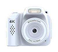 Asixxsix Mini Fotocamera Digitale, 64 MP 4K 78 ° Visualizza un Videoregistratore Digitale Largo, Schermo HD da 1,54 Pollici 19 Filtri retrò Videocamera Digitale per i Giri Notturni (WHITE)