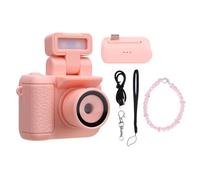 Asixxsix Mini Fotocamera Digitale, Fotocamera Chiave HD 1080p con Schermo LCD da 1,44 Pollici e Flash, Videocamera retrò Compatta per la Registrazione dei Social Media (PINK)