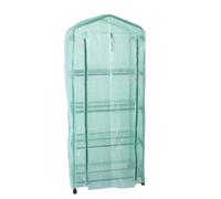 Asixxsix Mini Serra, Kit Serra Portatile a 4 Livelli con Copertura in PE, Porta con Cerniera Avvolgibile per Uso Interno Ed Esterno (GREEN)