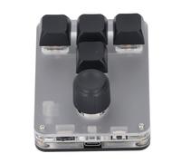 Asixxsix Mini Tastiera Gioco Meccanica USB, Tastiera di Programmazione con Luce RGB, Connessione BT o Tipo C, Batteria Ricaricabile 400 mAh, Console Industriale Personalizzata