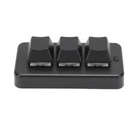 Asixxsix Mini tastiera taglia, copia e incolla a 3 tasti, tastiera meccanica personalizzabile, da gioco ergonomica, meccanica portatile per lavoro e gioco (BLACK)