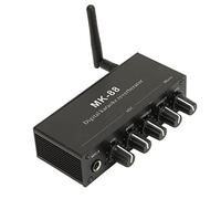 Asixxsix Miscelatore, Mixer Professionle a 2 modalithà Efetti con 5 Manopole Rotanti, Mixer Karaoke per Microfono Wireless, Doppio Ingrendo Microfono, per Karaoke,