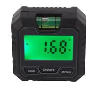 Asixxsix Misuratore di Angolo Digitale, Livello Elettronico Digitale e Misuratore di Angolo con Livella a Bolla e Base Magnetica Strumento di Misurazione della Scotola di Livello (BLACK)