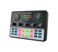 Asixxsix Mixer Audio della Scheda Audio Dal Vivo, Chip Digitale a Doppio Core con Riduzione del Rumore del Punto di Vista degli Effetti Sonori, per la Registrazione dei Giochi