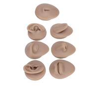 Asixxsix Modello in Silicone per Orecchio Umano, Occhio, Naso, Bocca, Lingua, per la Pratica di Simulazione dei Principianti, Set di Parti del Corpo Morbide e Riutilizzabili Simili Alla Pelle per