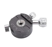 Asixxsix Morsetto Panoramico a 360 Gradi, Testa a Sfera in Lega di Alluminio con Piastra a Sgancio Rapido da 1/4", per Fotocamera, Filettatura da 3/8" e Vite di Montaggio M6
