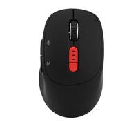 Asixxsix Mouse AI, traduzione vocale 6 in 1 con microfono integrato, input vocale, trascrizione in tempo reale, traduzione e riepiloghi immediati, mouse wireless per PC desktop (BLACK)