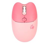 Asixxsix Mouse Wireless Cute Cat, Mouse Silenzioso da 2,4 GHz con Ricevitore USB Plug and Play, 3 Livelli DPI Regolabili Design Ergonomico per Donne e Bambini, Compatibile con (Rosea)