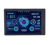 Asixxsix PC CPU RAM HDD Data Monitor, Rotazione a 360° 3,5 pollici IPS USB Mini Schermo Computer Display Temperatura Tipo C Schermo secondario per AIDA64 Itx Case, Plug and Play(Versione regolare)