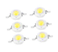 Asixxsix Perline LED Ad Alta Potenza da 1 W Chip di Diodi Emettitori di Luce Bianca Calda per Apparecchi di Illuminazione Fai-da-te con Base in Alluminio per Progetti di Miglioramento Domestico