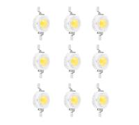 Asixxsix Perline LED Ad Alta Potenza da 1 W Chip di Diodi Emettitori di Luce Bianca Calda per Apparecchi di Illuminazione Fai-da-te con Base in Alluminio per Progetti di Miglioramento Domestico