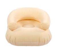 Asixxsix Poltrona A Sdraio Gonfiabile, Schienale Gonfiabile A Forma Di U Materiali Floccanti In PVC Più Confortevoli, Sedia A Sdraio Carico Del Divano 198 Libbre, Divano Portatile (Beige)