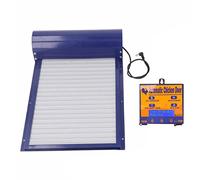 Asixxsix Porta Automatica per Pollaio, Timer Programmabile, Sensore di Luce, Telecomando, Apriporta in Alluminio Antiruggine Alimentato a Batteria con Display a LED a 3 modalità per Polli, Anatre
