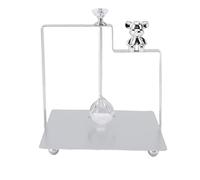 Asixxsix Porta del Tovagliolo per Tavolo, Distributore di Tovaglioli Piatti in Metallo, Organizzatore di Tovaglioli Quadrati con Graziosa Decorazione di Orsi per Casa, Cucina, Ufficio, (SILVER)