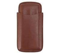 Asixxsix Portasigari in Pelle, Scatola per Sigari Portatile Leggera e Impermeabile da 3 Pezzi, Portasigari da Viaggio con Tasca Frontale per Esterno (BROWN)