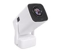 Asixxsix Proiettore intelligente, Mini proiettore con WiFi 6 e Bluetooth 5.4, Supporto 4K 1080P HD, 200 ANSI lm luminosità portatile con altoparlante HiFi e stand per TV (Spina europea)
