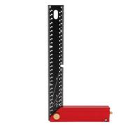 Asixxsix Righello Quadrato Carpentiere, Squadra Ad Angolo Retto Pieghevole in Lega di Alluminio con Regolazione di 15° in un Unico Passaggio e Rotazione di 330°, per la Misurazione