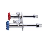 Asixxsix Rubinetto per esterni antigelo, rubinetto per acqua calda e fredda Bras con filettatura GHT da 3/4 di pollice, maniglia in metallo completamente girevole