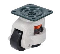 Asixxsix Ruote girevoli con stelo livellante, ruote girevoli per impieghi gravosi 4400 libbre e 62 mm di diametro esterno, ruota regolabile per banco lavoro, macchina