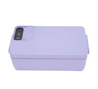 Asixxsix Scaldavivande elettrico per adulti, contenitore per il pranzo riscaldato da 40 W, contenitore in acciaio inox da 1 litro, scaldavivande portatile per viaggi, lavoro, fficio (PURPLE)
