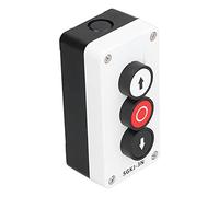 Asixxsix Scatola della Stazione Dell'interruttore Momentaneo, Ac 400v ABS Cover Interrutture Di Avviamento Momentaneo A Pulsante Ip32 Pulsinte Di ControlO Arresto Su E Giù Impermeabile (SGKJ-3N)