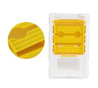 Asixxsix Scatola di Accoppiamento per Api Regine, Alveare da Allevamento in Plastica Espansa con Porta per Nidi Anti-Fuga Multifunzione e Scatola di Alimentazione per Apicoltura