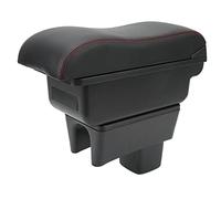 Asixxsix Scatola per Braccioli per Auto, Organizer per Riporre gli Oggetti Nella Console dell'Auto Durevole ABS Superficie Nera Rossa Conservazione Ordinata Funzionamento Regolare Grande capacità